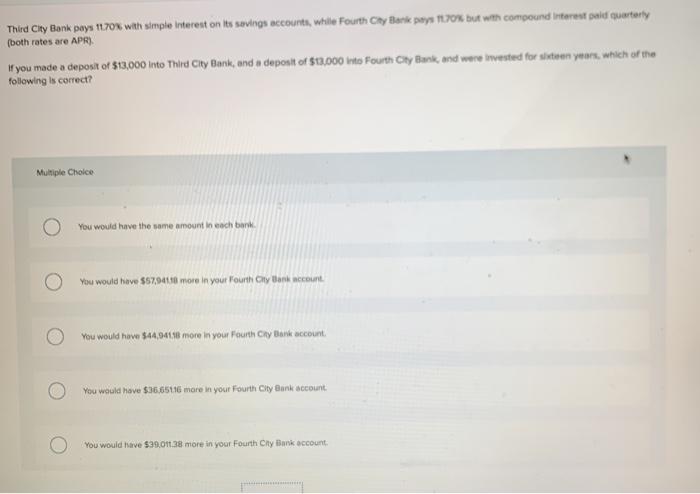 Solved Assume you visita Checks R Us to see what their rates | Chegg.com