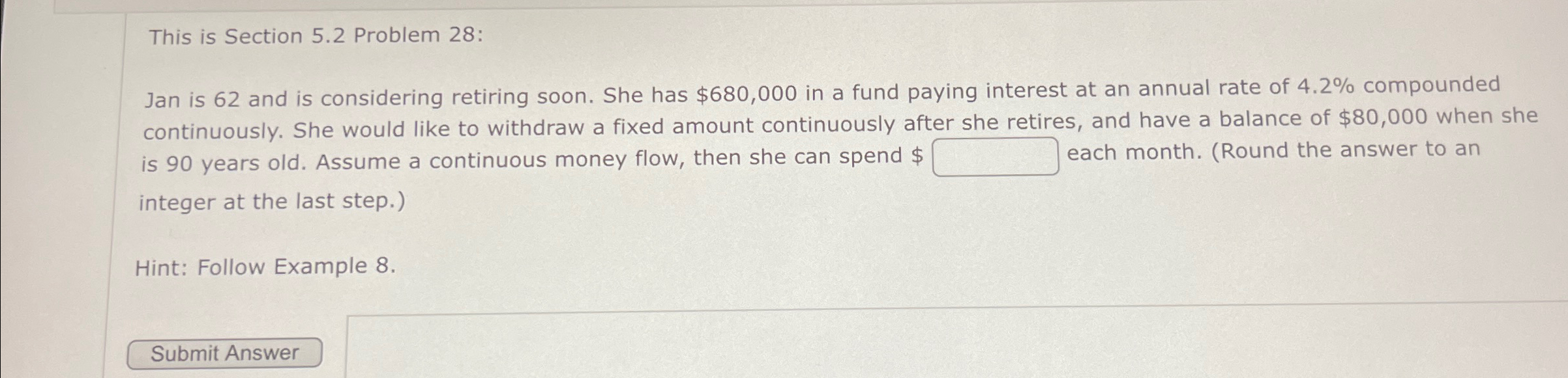 Solved This is Section 5.2 ﻿Problem 28:Jan is 62 ﻿and is | Chegg.com