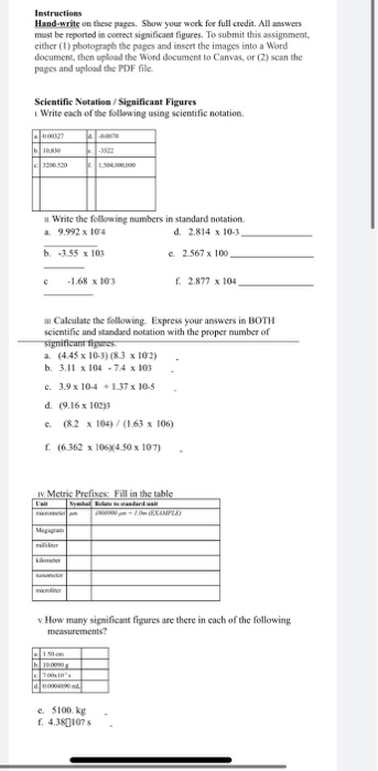 Solved Show your work for full credit. All answers must be | Chegg.com