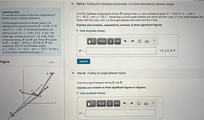 Solved - Part A - Finding the Cartesian components of a | Chegg.com