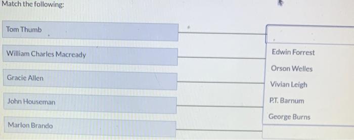 Match the following: | Chegg.com