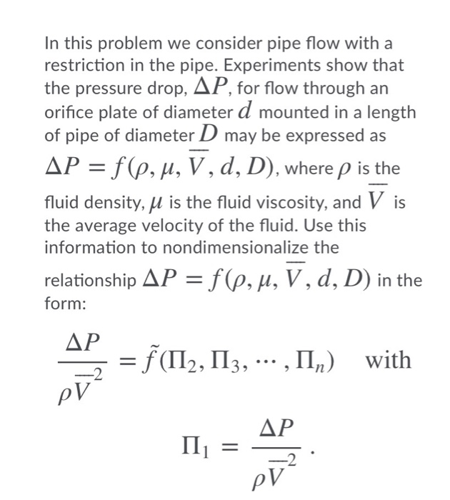 Solved In this problem we consider pipe flow with a | Chegg.com