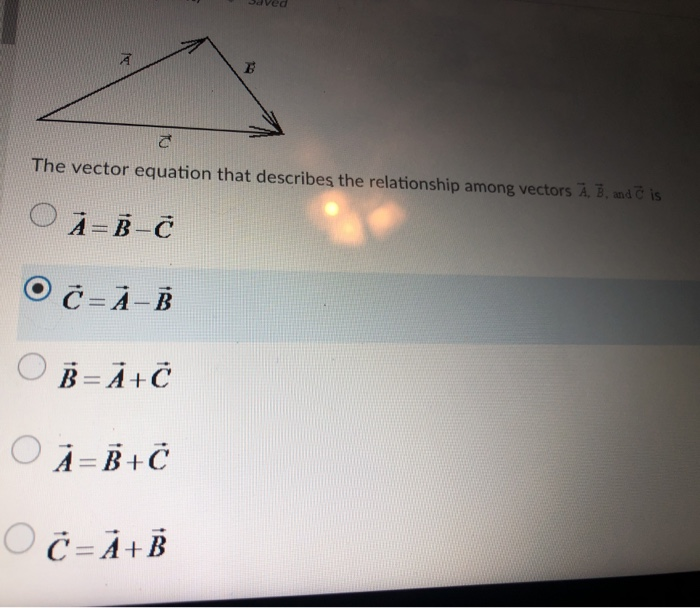 Solved Saved The Vector Equation That Describes The Relat Chegg Com