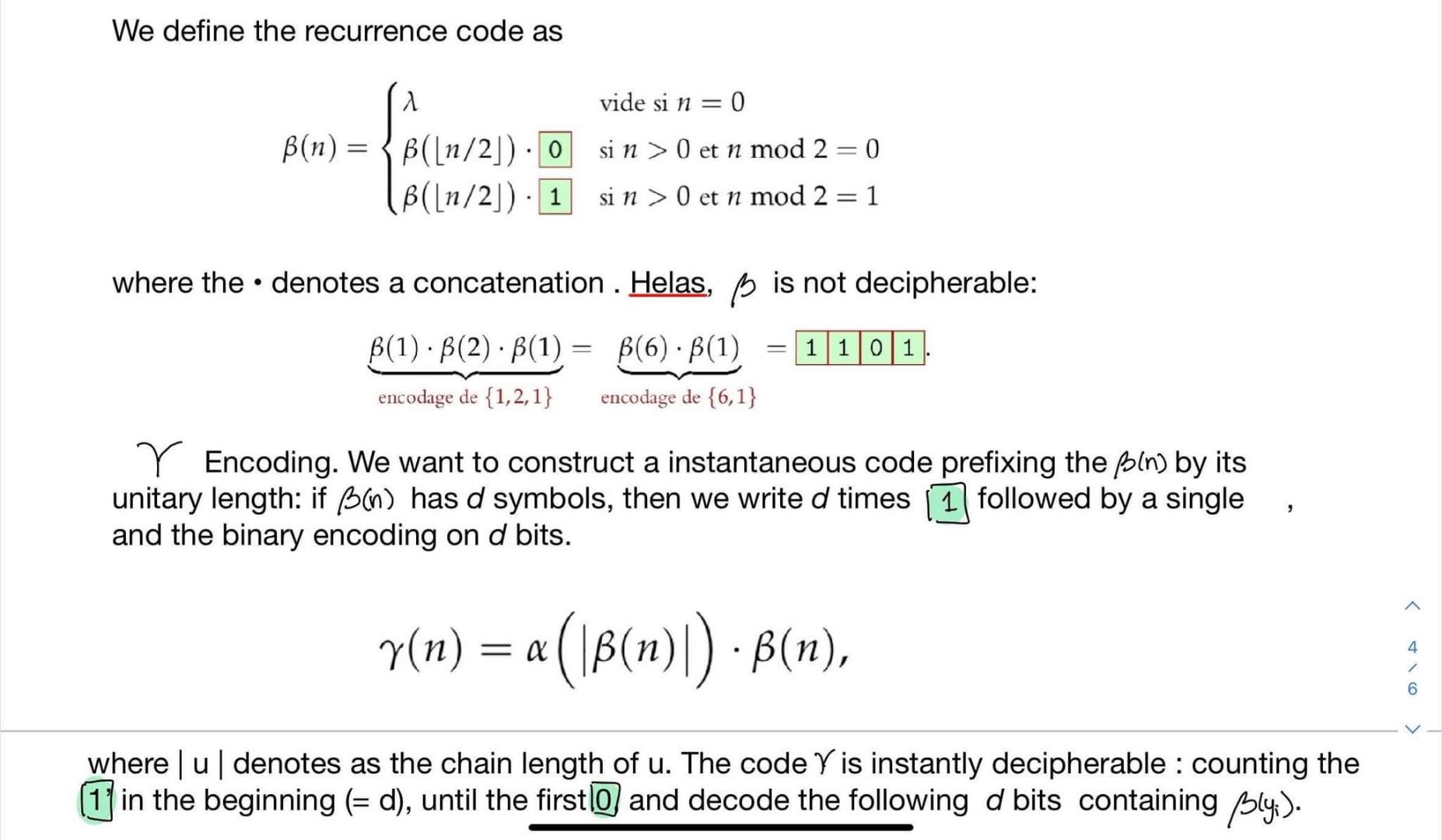 We define the recurrence code as | Chegg.com