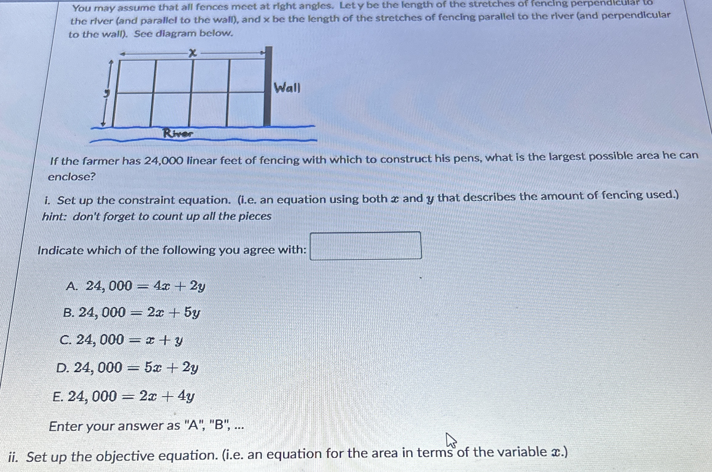 Solved You may assume that all fences meet at right angles. | Chegg.com