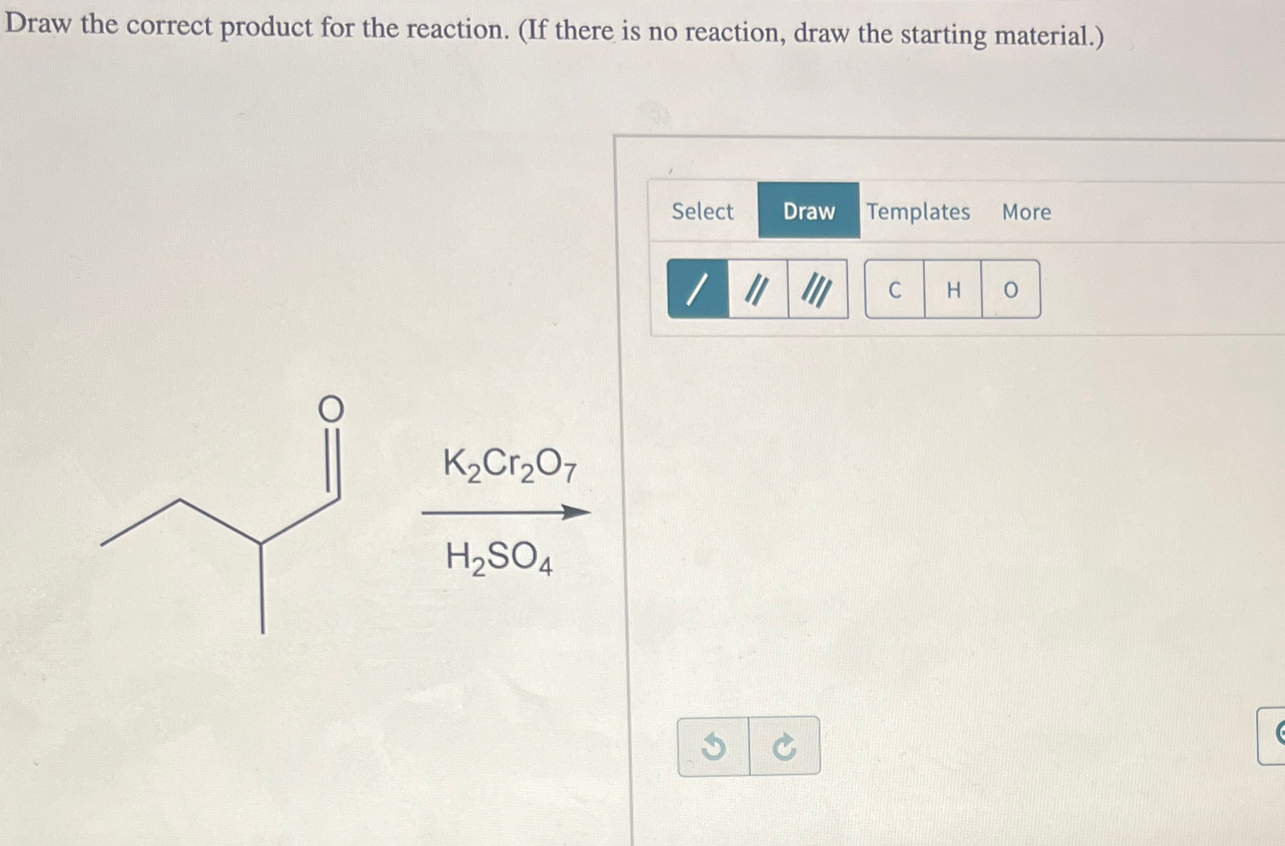 Draw the correct product for the reaction (If there Chegg com