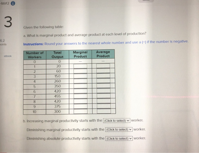 Solved HW2 3 Given the following table a. What is marginal