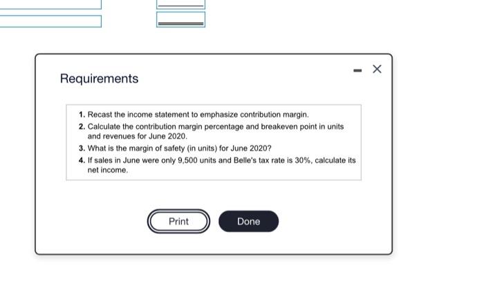 Solved - X Requirements 1. Recast the income statement to | Chegg.com