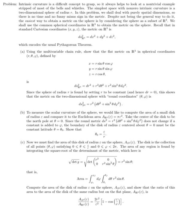 Solved Problem: Intrinsic curvature is a difficult concept | Chegg.com