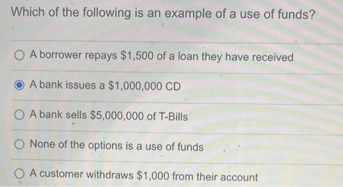 Solved Which Of The Following Is An Example Of A Use Of | Chegg.com