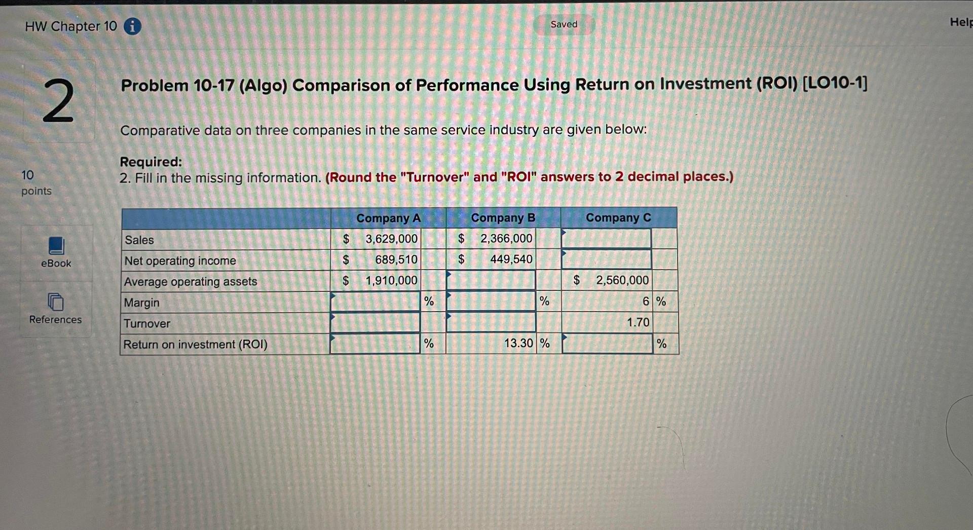 Solved Problem 10-17 (Algo) Comparison Of Performance Using | Chegg.com