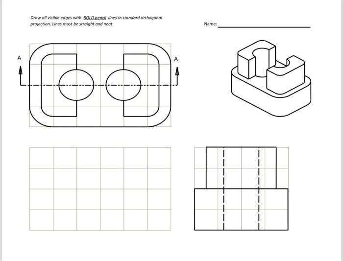 solved-complete-the-front-projected-view-as-a-sectional-view-chegg