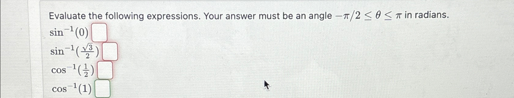 Solved Evaluate the following expressions. Your answer must | Chegg.com