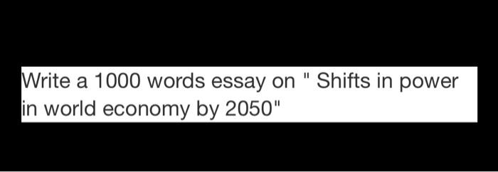 the world in 2050 essay