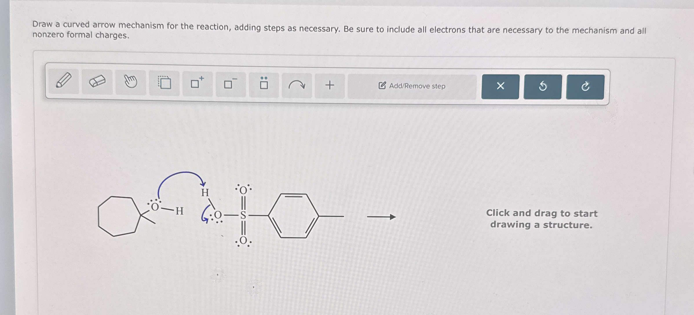 Solved Draw a curved arrow mechanism for the reaction, | Chegg.com