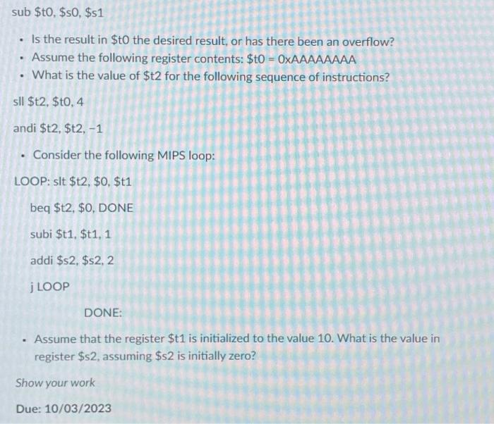 Solved - What Is The Corresponding MIPS Assembly Code For | Chegg.com