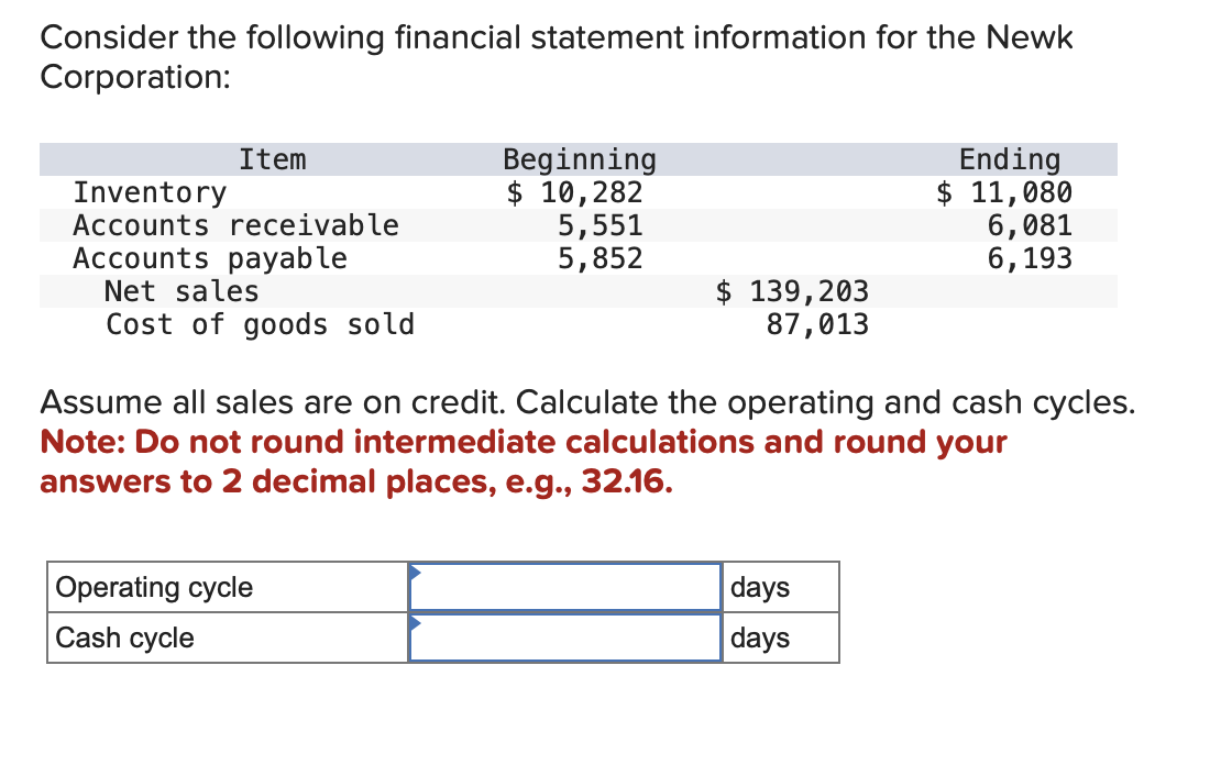 Solved Consider The Following Financial Statement | Chegg.com