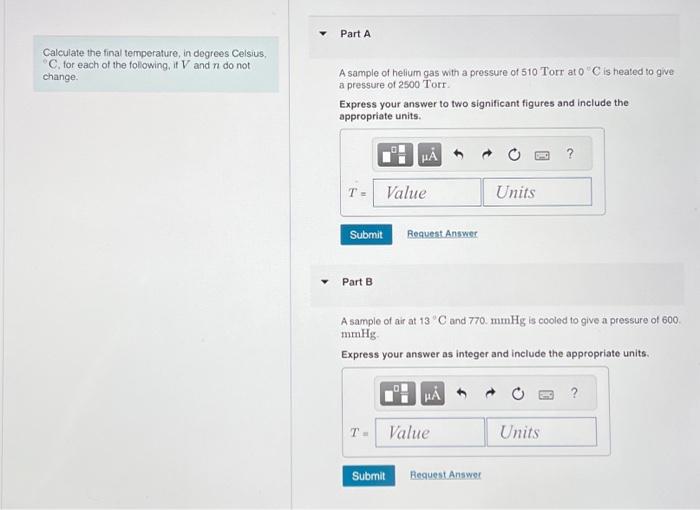 Solved Calculate The Final Temperature, In Degrees Celsius, | Chegg.com