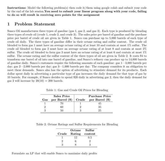 Solved Instructions: Model the following problem(s) then | Chegg.com