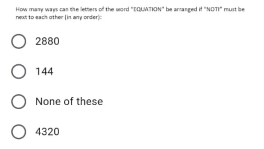 Solved How many ways can the letters of the word 