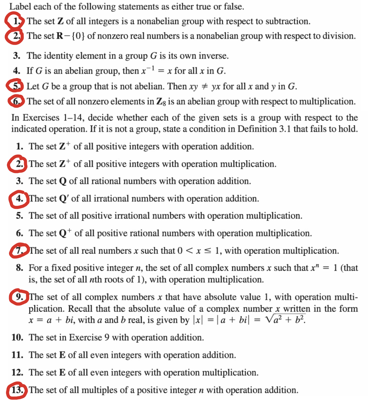 Solved Label each of the following statements as either true | Chegg.com