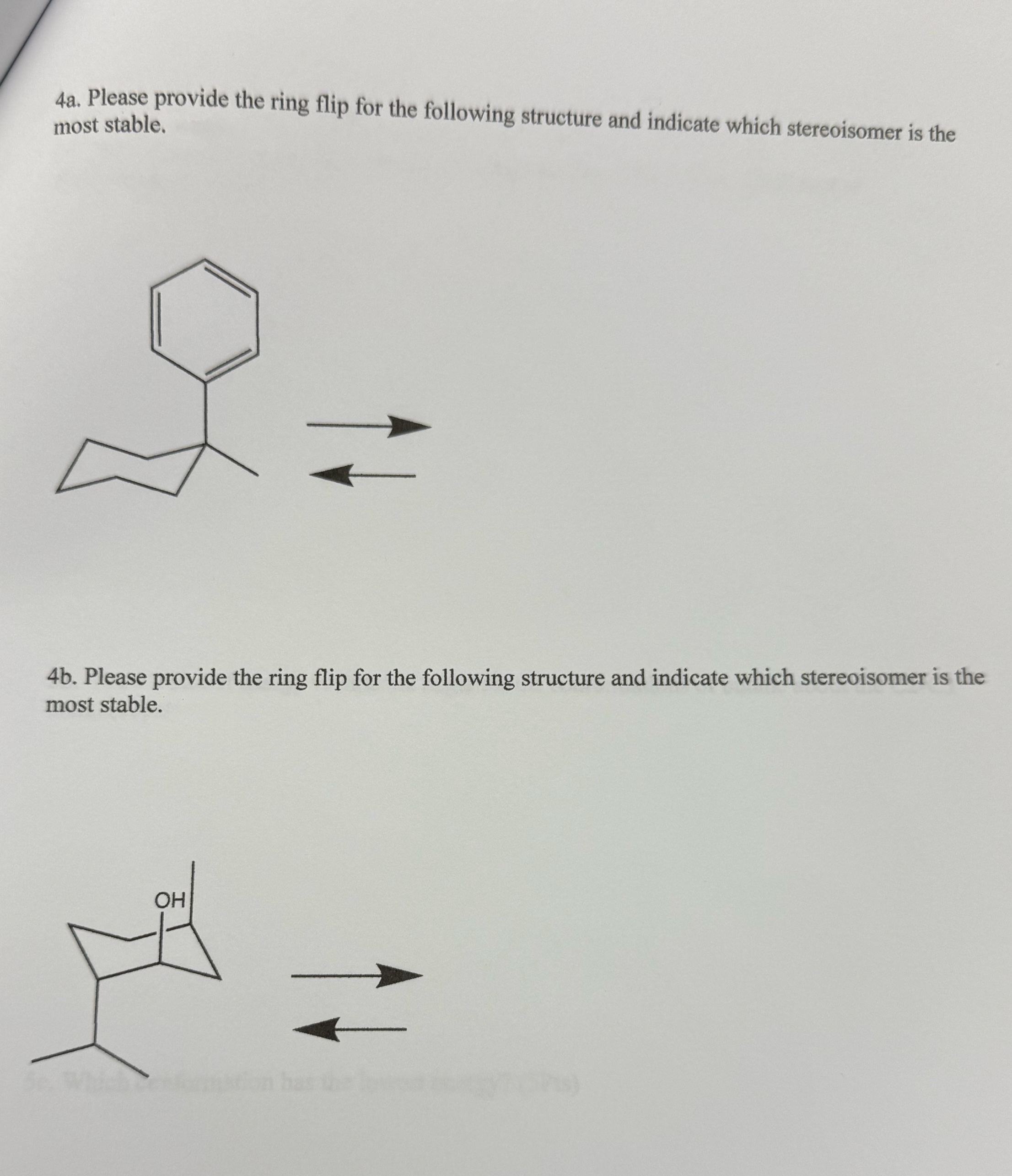 Solved 4a. ﻿Please provide the ring flip for the following | Chegg.com