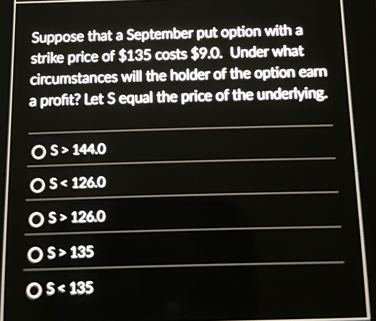 Solved Suppose that a September put option with a strike | Chegg.com