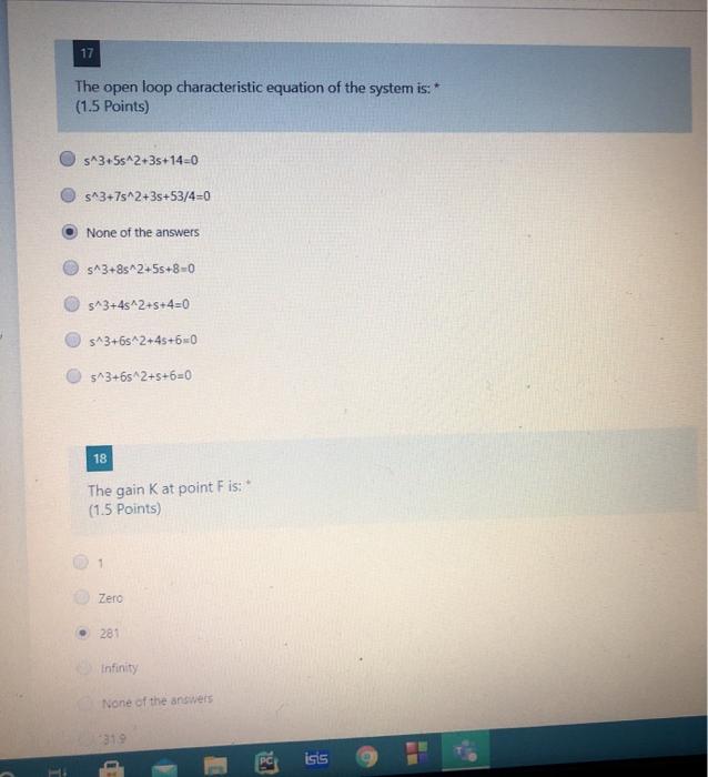 Solved automatic control questions , please solve fast I | Chegg.com