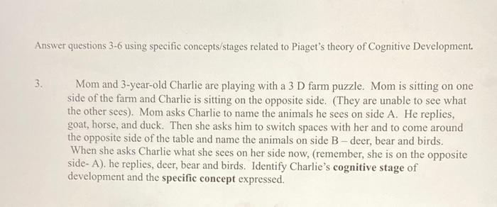 Solved Answer questions 3 6 using specific concepts stages Chegg