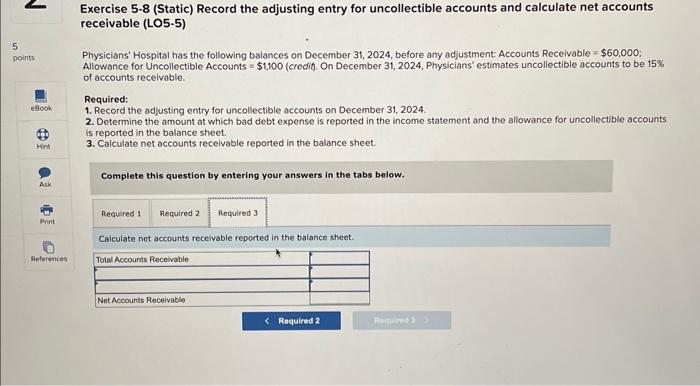 Solved Exercise 5-8 (Static) Record The Adjusting Entry For | Chegg.com