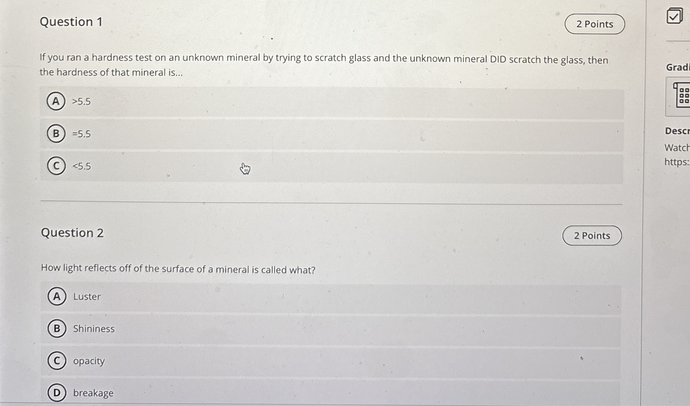 Solved Question 1If you ran a hardness test on an unknown