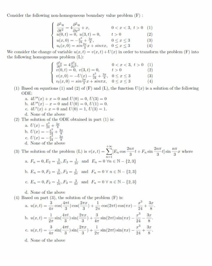 Solved 3r2 (2) 2 (2) Consider the following non-homogeneous | Chegg.com