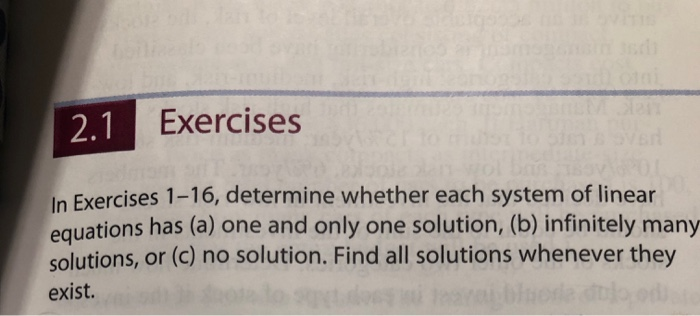 Solved 2.1 Exercises In Exercises 1-16, determine whether | Chegg.com