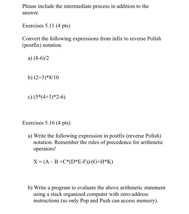 Solved Please include the intermediate process in addition | Chegg.com