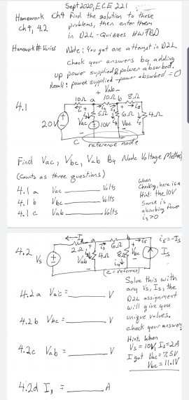 Solved Sept 2020, ECE 221 Homework cht Find the solution to | Chegg.com