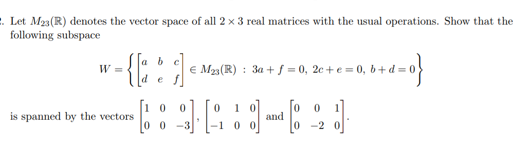 Solved i want step to step explanation of Let M23(R) | Chegg.com