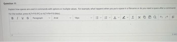Solved the questions is explain how spaces are used in | Chegg.com