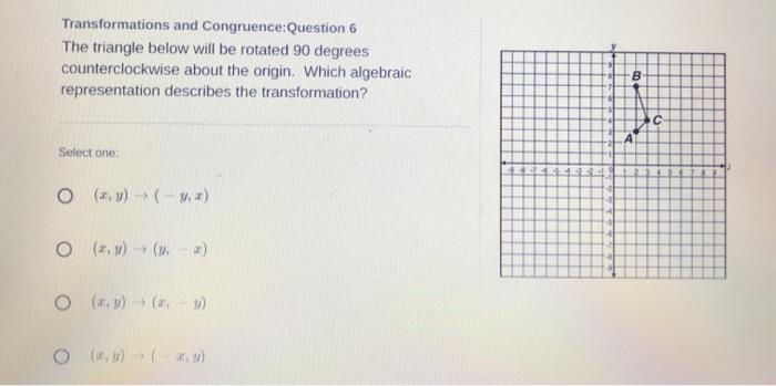 Solved Transformations And Congruence:Question 1 Which | Chegg.com