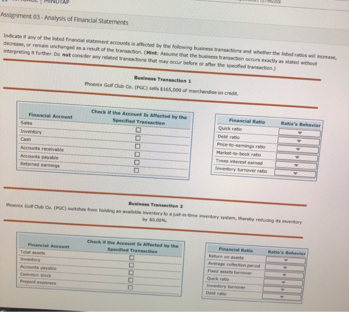 Solved Assignment 03 - Analysis of Financial Statements