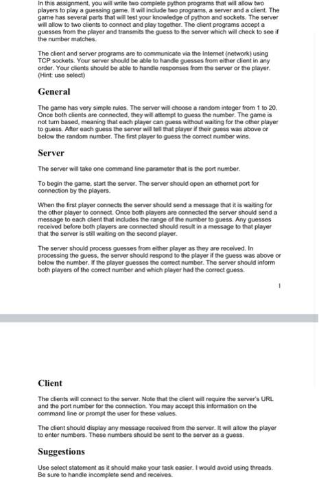 Solved In this assignment, you will wrile two complete | Chegg.com