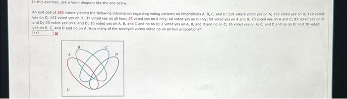 Solved An Evit Poll Of 380 Voters Yielded The Following | Chegg.com