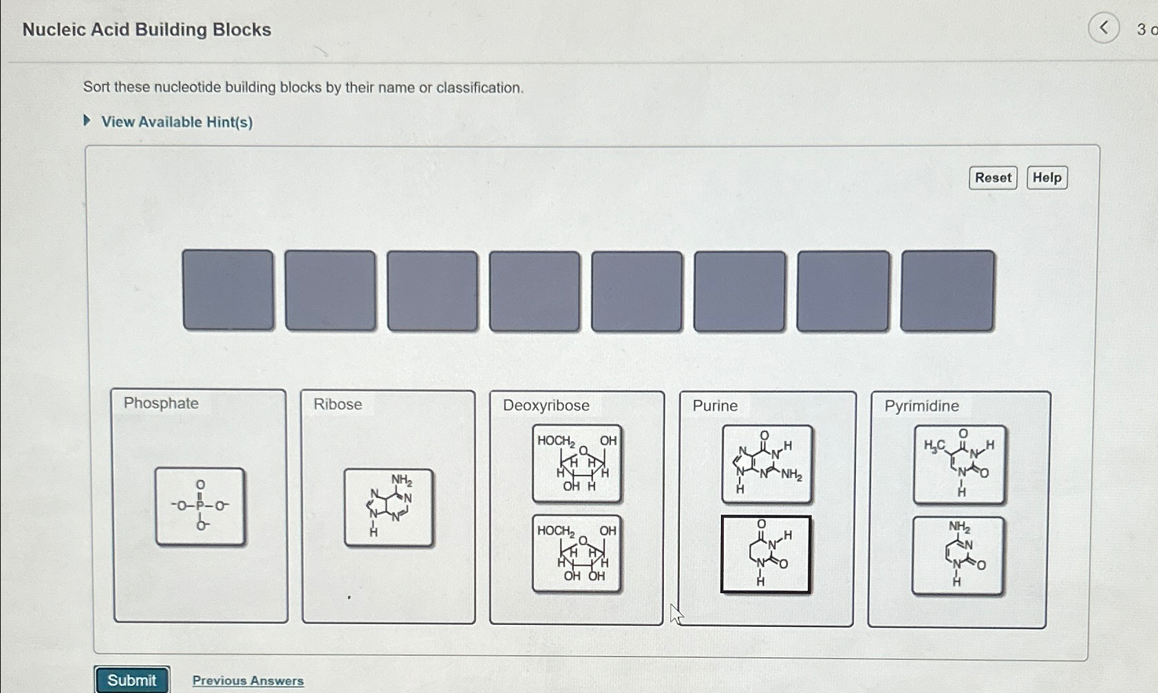 Solved Nucleic Acid Building Blocks30Sort these nucleotide