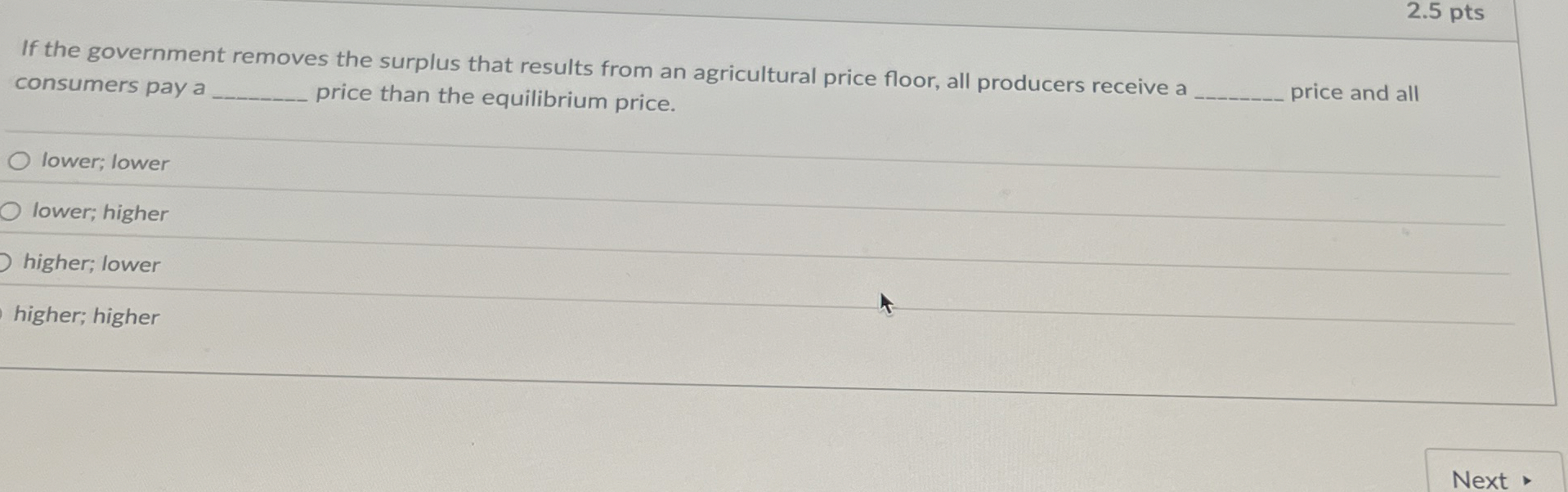 Solved 2.5 ﻿ptsIf the government removes the surplus that