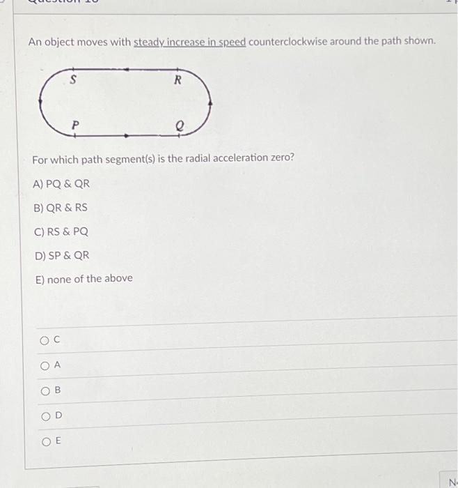 Solved An object moves with steady increase in speed | Chegg.com