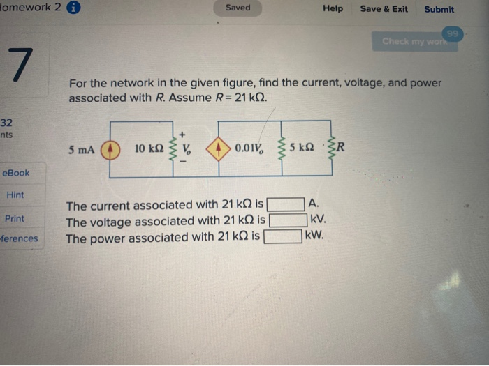 Solved For the network in the given figure, find the | Chegg.com