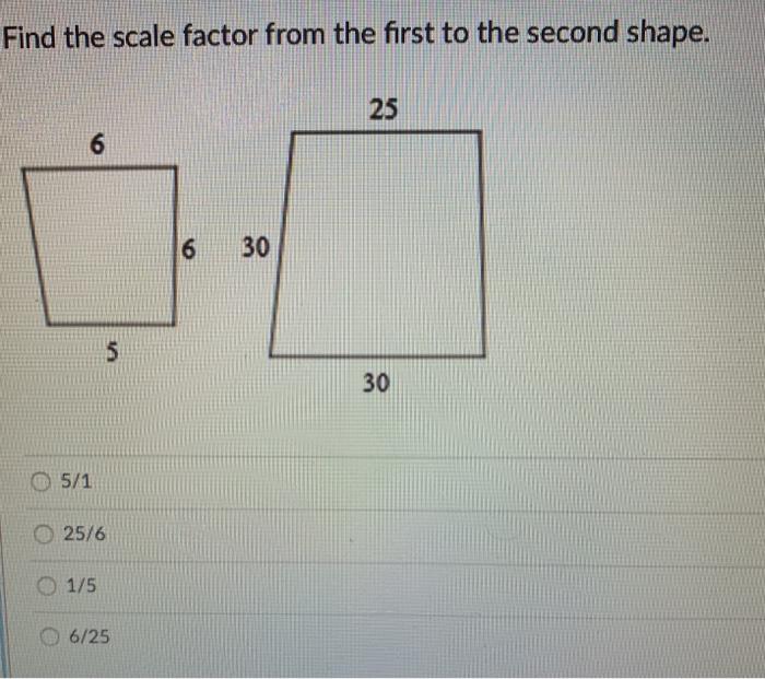 Solved Find The Scale Factor From The First To The Second | Chegg.com