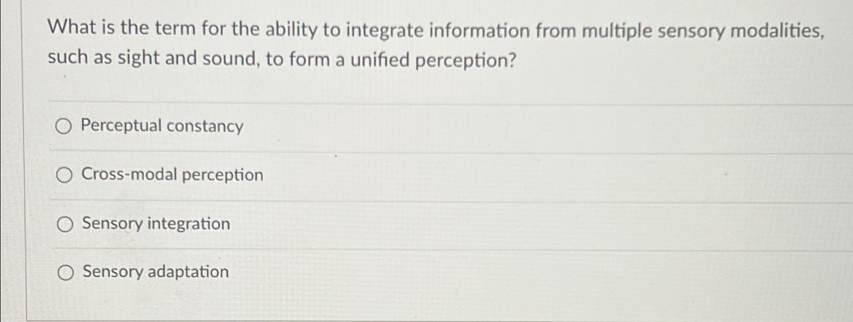 Solved What is the term for the ability to integrate | Chegg.com