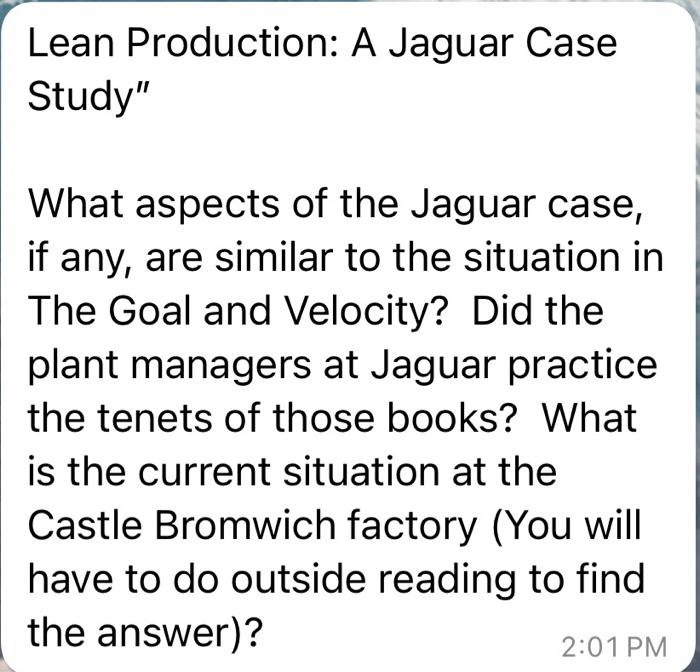 jaguar case study answers