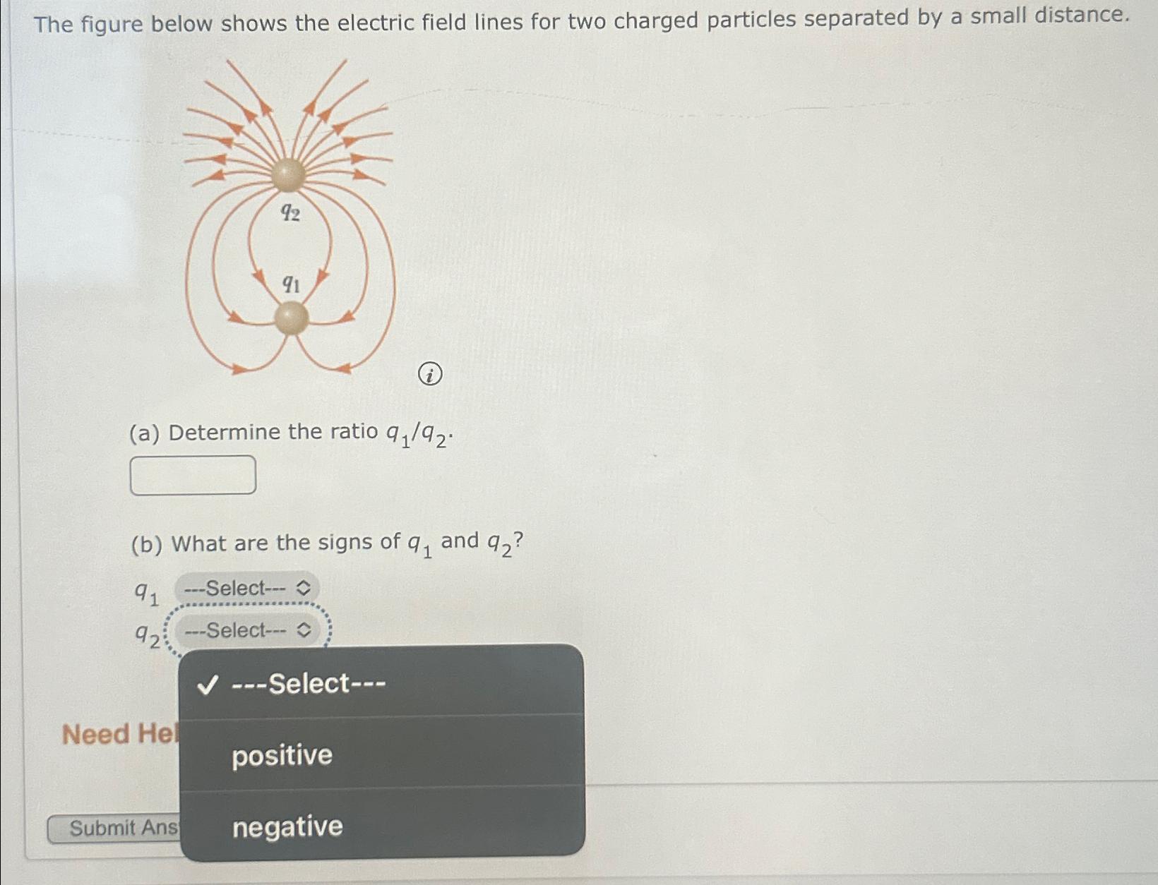 Solved The figure below shows the electric field lines for | Chegg.com