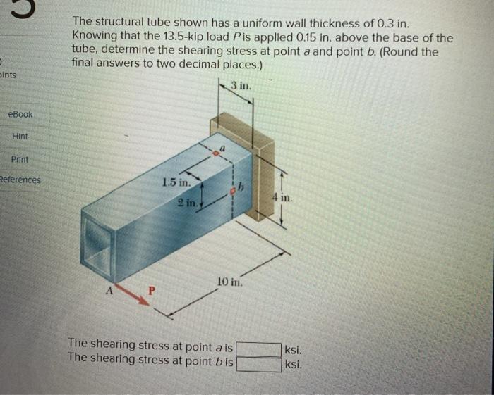 Solved The structural tube shown has a uniform wall | Chegg.com